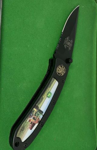 Smith Wesson 150th Anniversary John Deere Tractor Golden Issue Pocket Knife