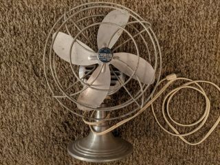 Vintage 11 " Chrome Ever 110 Volt 60 Cycle Fan.  Great.  All.