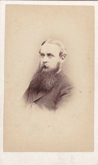 Antique Cdv Photo - Man With Long Beard.  No Studio