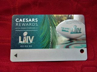 Blank Caesars 2020 Bowl Liv Casino Collectible Casino Player Slot Card
