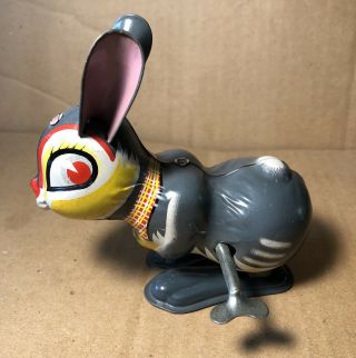 Vintage Wind Up Tin Toy.  Rabbit In Order - Line Mar?