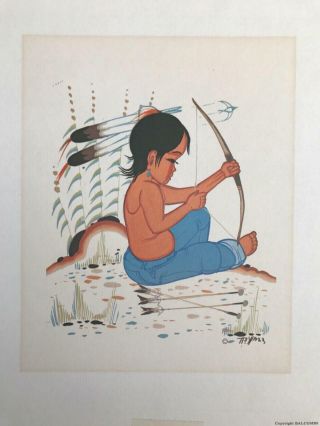 Beatien Yazz Navajo Artist Silk Screen Print - Balcomb 