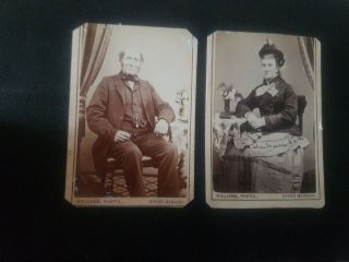 Victorian Well To Do Husband & Wife.  Upper Bangor Made Cdv Photo,  John Williams