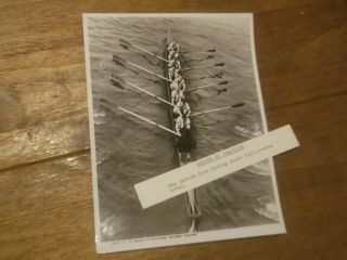 1930s Photo Of Oxford University Boat Race Rowing Crew During Full Course Trial