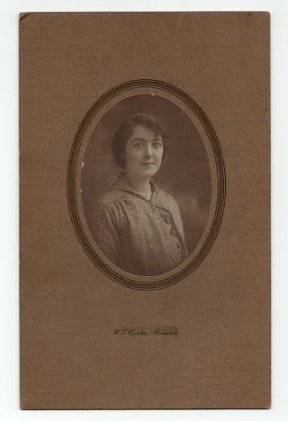 Mounted Portrait Photo Of A Woman 1920 