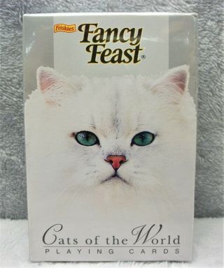 Vintage Fancy Feast Cat Food Casino Playing Cards Factory