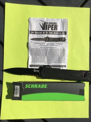 " Schrade Viper Otf 3 1/2 " Pocketknife Xlnt S&h