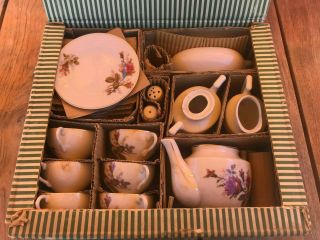 1970s 29 Piece Kids Toy Tea Set From Japan (6 Teacups,  Saucers And Plates,  Tea)