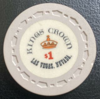 Kings Crown Casino Las Vegas Nv $1 Chip 1965 - Tr King Scrown
