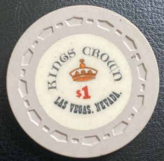 Kings Crown Casino Las Vegas NV $1 Chip 1965 - TR King SCrown 2
