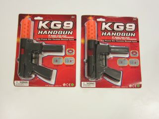 2 Kg9 Handguns Toy Cap Gun 9 " Police Pistol Detective Fires 8 Ring Caps