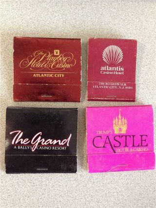 Vtg Atlantic City,  Nj Hotel/casino Matchbooks - Trump,  Bally 