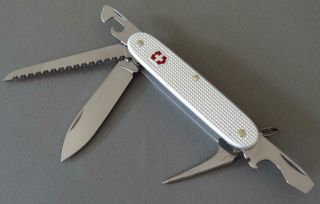 Victorinox Silver Alox 93mm Farmer Swiss Knife,  Good To Very Good Conditon