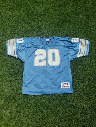 Vintage Barry Sanders Nfl Wilson Detroit Lions Football Jersey Youth Xl