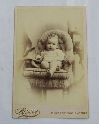 Rare Vintage Antique 6.  5 " Cabinet Card Photo 1800 