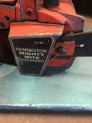 Vintage Remington Mighty Mite Chainsaw MMA lll Wood Cutter 34cc Weekender 2