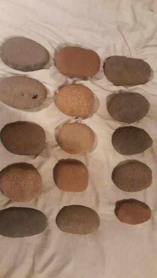 Native American Indian Artifact (15) Mano Metate Grinding Corn Stone