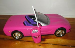 Mattel Barbie Hot Pink Remote Control Corvette Car 2001 P3494