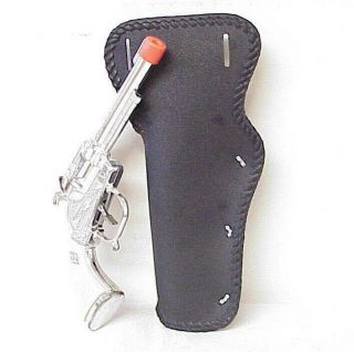 CLASSIC COWBOY WESTERN CAP GUN PISTOL TOY WITH BLACK WESTERN HOLSTER COMBO 2