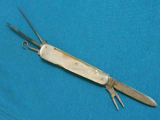 Antique G Ibberson Violin Sheffield England Pearl Pen Knife Vintage Pocketknives