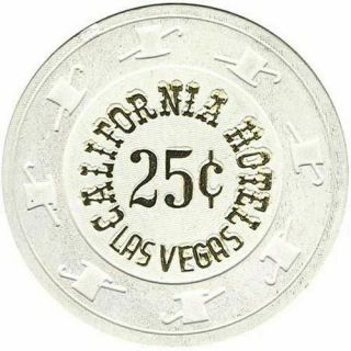 California Hotel Casino Las Vegas Nv 25cent Chip 1975