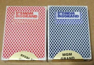 Vintage 2 Mgm Grand Casino Hotel Las Vegas Bee 92 Decks Of Playing Cards