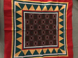 Very Fine Vintage Hmong Embroidery Tribal Textile Handmade Wall Hanging Tapestry