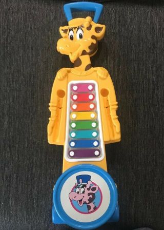 Vintage Toys R Us Geoffrey Giraffe Xylophone Instrument Toy On Wheels 1997 Music