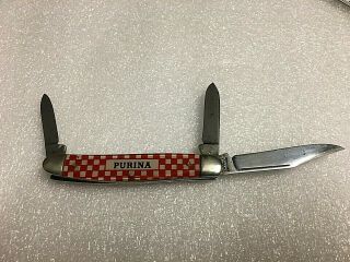 Vintage Kutmaster Utica Purina Pocket Knife Animal Feed Advertising Dog Food 2