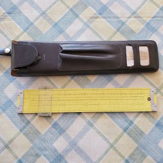 Vintage Pickett Slide Ruler Model N3 - Es Power Log Exponential With Leather Case