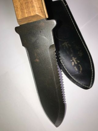 Vintage Hori Hori Japanese Garden Knife / Dagger Double Edge 6.  75” Blade