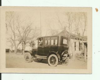 Antique Photo Old Model T Era Sedan Car Ford? Looks 1910s?