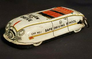 Vintage Marx Learn To Drive Safe Driving School Tin Car / Restoration