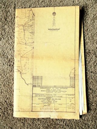 1961 Map Of Mescalero Apache Indian Reservation Bureau Of Indian Affairs 28x36