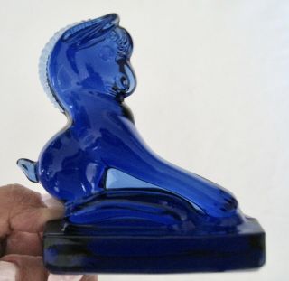 Vintage Cobalt Blue Imperial Glass Horse 3 3/4” Tall