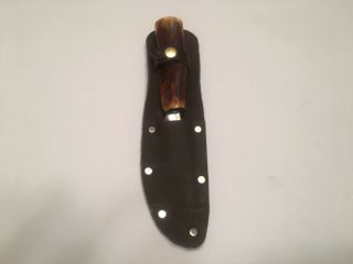 Vintage Custom Hand Made Hunting/skinning Knife & Leather Sheath