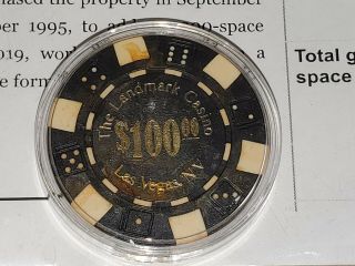 The Landmark Casino - Las Vegas,  Nv Commemorative $100 Poker Chip