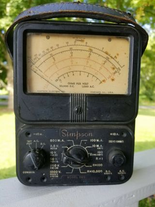 Vintage Simpson Electric 260 Series Volt Ohm Multimeter