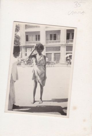 Vintage Silver Photo Amateur Snapshot Karachi Pakistan Beggar Woman