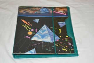 Vintage 1989 Mead Trapper Keeper 3 Ring Flapper Binder Pyramid Planets Retro Euc