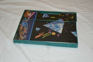VINTAGE 1989 Mead Trapper Keeper 3 ring Flapper binder Pyramid PLANETS Retro EUC 2