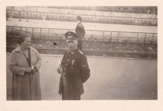 Vintage Silver Photo 1940 Wwii Germany Military Official