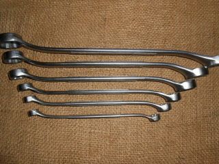Set of 6 Vintage Craftsman Offset Box - End Wrenches,  3/8 