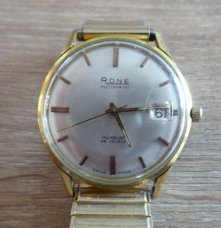 Quality Vintage Rone Automatic 25 Jewels Gents Wristwatch //