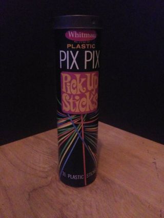 Vintage Whitman Plastic Pix Pix " Pick Up Sticks 1968 Game 31 Plastic Sticks