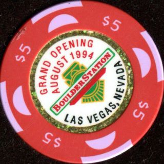 $5 Las Vegas Boulder Station Casino Grand Opening Chip