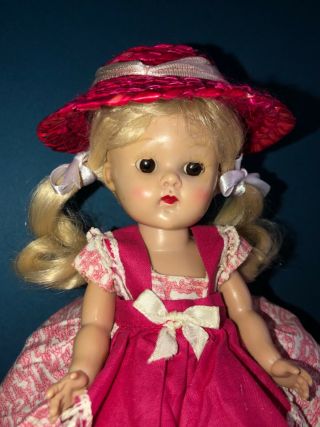 Vintage Vogue Ginny Doll In Her 1954 Medford Tagged Dress