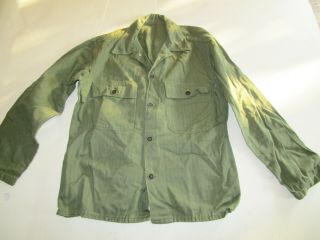 Vintage Wwii U.  S.  Army Hbt Jacket 13 Star Herringbone Twill Uniform Shirt