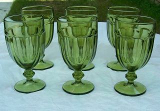 Vintage Libbey Duratuff Gibraltar Iced Tea Or Water Goblet Glasses Set Of Six
