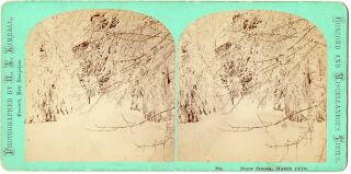 March 1870,  Snow Scene.  H.  A.  Kimball Stereoview Photo 2